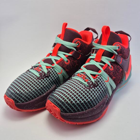 NIKE Lebron Witness 7 SE GS "Team Red Jade" Shoes Youth Size 5Y - Picture 7 of 12